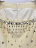 Elegant Celebrity Evening Party Gowns Women's Heavy Industry Diamonds Beading Sleeveless Tank Long Dress Vestidos