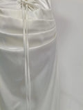 Sexy White Satin Maxi Dresses for Women Square Collar Sleeveless Tunic Fishtail Classic Dinner Dress Female Fashion