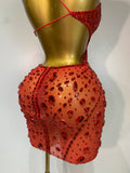 New Arrival Women Sexy Backless Hollow Out Diamond Evening Prom Gown Birthday Luxury Celebrate Stage Nightclub Outfit