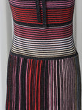 Colorblock Striped Holiday Long Dresses for Women Halter Sleeveless Slimming High Waist Backless Temperament Dress Female