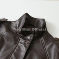 Autumn 2026 New Black PU Leather Jacket Woman Cool Retro Street Fashion Girls Faux Leather Aviator Coat Outerwear Women