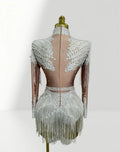 Luxury Hot Diamond Shiny Sequined Tassel Jumpsuit Fashion Party Stage Performance Dress Birthday Outfits Vestidos Fiesta De Lujo