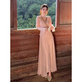 Olive Girl Pink Romantic Jacquard Set for Ren Faire 2026 Garden Wedding Fairycore Photoshoot Everyday Wear Jacquard S-XXL XS-3XL Plus Size Romantic Garden Party Editorial Jacquard Set Chinese Set Chinese Heritage Fashion Women