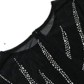 Long Sleeve Sheer Dresses Women Sexy Diamonds Autumn Winter Maxi Bodycon Bandage Birthday Evening Party Dress Vestidos