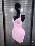 4 Colors Women Sexy Halter Off the Shoulder Bodycon Mini Bandage Dress Celebrate Fashion Nightclub Party Homecoming Outfit