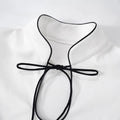 White Lace Up Short Dress Women's Elegant Stand Collar Long Sleeve Slim A Line Party Evening Gown Retro Summer Dress