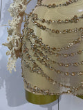 Sexy Embroidery Sequins Sparkly Diamonds Long Sleeves Mesh Mini Dress Birthday Evening Party PhotoShoot Nightclub Stage Costume
