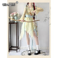 Olive Girl Yellow Flowing Sleeve Fairy Dress for Ren Faire 2026 Garden Wedding Fairycore Photoshoot Everyday Wear S-L XS-3XL Plus Size Flowing Sleeve Dramatic Silhouette Romantic Editorial Not Costume Chinese Heritage Fashion Women