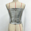 Sexy Solid Bandage Women Top Stripe Sleeveless Slash Neck Female Crop Tops Side Lace-Up Top 2026 Summer All-Match Lady