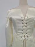Sexy Off Shoulder Cardigan for Women Lace Up Design Long Sleeve French Versatile Slimming Blouse Female Fashion New