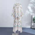 Vintage Women's Printed Long Dresses Loose O-neck Flared Half Sleeve Big Hem Wide Female Dresses 2026 Summer Lady Elegant Robes
