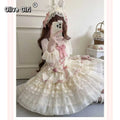Olivegirl 2026 Kawaii Lolita Dress Women Fashion Design Slim Sling Bow Lovely Princess Dresses Sweet Lace Patchwork Pink Girl