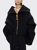 Autumn New Fashion Casual High-end Feel Jacket With TLapel Long Sleeve Korean Style Short Loose Clothes
