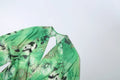 Tiger Stripe Print Long Dress Woman Autumn Trend Deep V-Neck Backless Lantern Sleeve Beach Party Elegant Vestidos