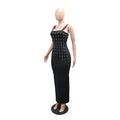 Diamonds Rhinestone Spaghetti Strap Evening Dresses Woman Elegant Cocktail Nightclub Party Prom Long Female Vestidos