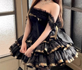 Olivegirl Summer Autumn Rose Lolita Sweet Girl Dress Cosplay Gothic Y2K Women Outfits High Waist JSK Princess Banquet Costumes
