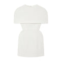 Elegant Waist-Cinching Sleeveless Short Dress Women's Round-Neck Short Cape Birthday Dress Female Banquet Party Dress New