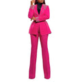 Fashion Pearl Splicing Women's Set Long Sleeve Blazer and Wide Leg Pants Suit 2024 Winter OL Fall Two 2 Piece Set Outfit