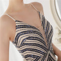 Elegant Women Short Evening Dress Sexy Straps Sequin Slim Bodycon Party Dresses Black Gold Female Vestidos De Soiree