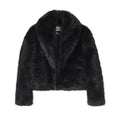 Street Fashion Shawl Collar Faux Fox Fur Coat Women 2024 Winter Cool Girls Black Short Fur Jacket Vintage Chic Overcoat