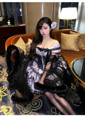 Olivegirl Sweet Lace Dress Lolita Purple Cute Girl Spring High-end Women Summer Birthday Party Elegant Princess Lolita Dresses