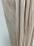 Gold Pleated Tunic Fish Bone Dresses for Women Square Collar Sleeveless Casual Party Split Evening Dress Female New