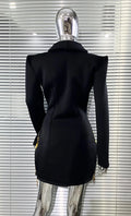 Luxury Rhinestone Sequin Pearl Glam Low Cut Suit Dress Women's Fashion Party Performance Evening Gown Vestidos De Ocasião Formal