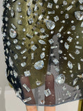 Women Evening Party Luxury Birthday Nightclub Stage Performance Wear Sexy Mesh See Through Sparkly Rhinestone Mini Bodycon Dress