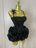 Fashion Cocktail Elegant Luxury Birthday Party Red Black Bandage Outfit Women Sexy Halter Prom Gown Celebrity Club Two Piece Set