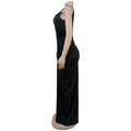 Women Velvet Stacked Ruched Sleeveless Bodycon Long Maxi Dresses 2026 Fall Party Trendy Birthday Evening Dress Vestidos