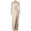 Sexy Rhinestone Jumpsuit Luxury for Women Long Sleeve Sheer Mesh Patchwork Skinny Night Birthday Party Club Romper Overalls