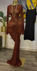 Fall Women Long Sleeve Stacked Mesh See Though with Lining Bodycon Long Dress Evening Birthday Sexy Party Dresses