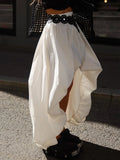 Irregular Flower Buds Skirt Women Spring Summer Street Fashion Pure Cotton Midi Skirt Without Belt Female Commuting Skirt