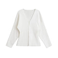 V Neck Women Knit Two Piece Set Single Button Knit Cardigan High Waist Bodycon Mini Skirt Slim Figure Flattering Fit Fashion
