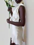 Customer Custom White Adjustable Strap Slip Night Dress