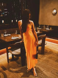 Solid Backless Stain Maxi Dress Women's Casual Spaghetti Strap V-neck High Waist Dresses 2026 Lady Summer Vacation Party Gowns