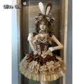 Olivegirl Victorian Vintage Elegant Lolita Dress Women Sweet Bow Ruffles Slim Bandage Princess Dresses Girls Kawaii Cute Party
