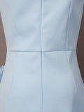 Slimming Patchwork Appliques Solid Dress for Women Square Collar Sleeveless High Waist Bodycon Sexy Evening Dresses Female
