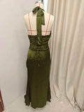 Elegant Satin Corset Long Dresses Luxury Women's Halter Maxi Dress Evening Wedding Guest Party Gown Brown Red Green Burgundy New