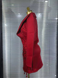 Handmake Women Long Sleeve Golden Beading Deep V-Neck Bodycon Mini Dress Celebrate Birthday Photo Shoot Performance Costume