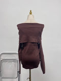 Solid Casual Pullover Sweaters For Women Slash Neck Long Sleeve Slimming Temperament Sweater Female Fashion Style