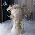 Wedding Liquid Flower Crystal Mermaid Princess Crown Hair Accessories  Head Accessories Purple Crystal Headdress