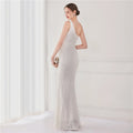 High Quality Women Design Maxi Dress Sexy One Shoulder Sequin Evening Dress Party Night Elegant Long Prom Dress Vestidos