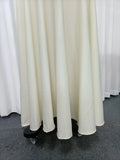 Elegant Chic Apricot Two Piece Set for Women Scarf Collar Puff Sleeve Blouse Midi Waist Flowy Skirt for Office Formal Events