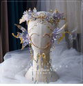 Wedding Liquid Flower Crystal Mermaid Princess Crown Hair Accessories  Head Accessories Purple Crystal Headdress