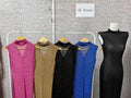 Fall Diamonds Hot Rhinestones O-neck Women Sleeveless Bodycon Long Dress Birthday Party Evening Prom Maxi Dresses