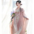 Olive Girl Pink Embroidered Fairy Dress for Ren Faire 2026 Garden Wedding Fairycore Photoshoot Everyday Wear S-L XS-3XL Plus Size Embroidered Flowing Sleeve Romantic Editorial Not Costume Fairy Dress Cottagecore Dress Chinese Heritage Fashion Women