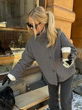 Stand Collar Women's Outerwear Single Breasted Long Sleeve Coat Solid Loose Woolen Coat Daily Commuter Wear Fall Collection 2026