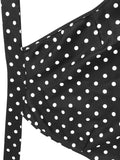 Fashion Polka Dot Dress Vintage High Waist Sleeveless Backless Neck Lace-up Dress Sexy Party Luxury Women Dresses Y2k