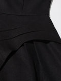Colorblock Slimming Temperament Dresses for Women Round Neck Sleeveless Patchwork Zipper Tunic Dress Female Clothes